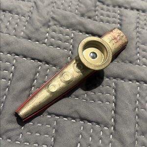 Vintage Gold and Red Kazoo